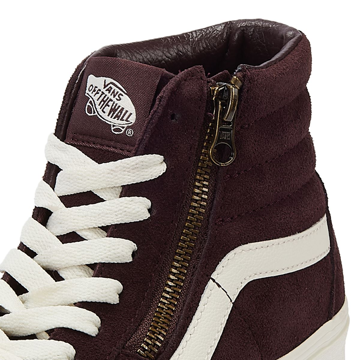 Vans Baskets Marron Pour Femmes Avec Fermeture Éclair Latérale Sk8-Hi