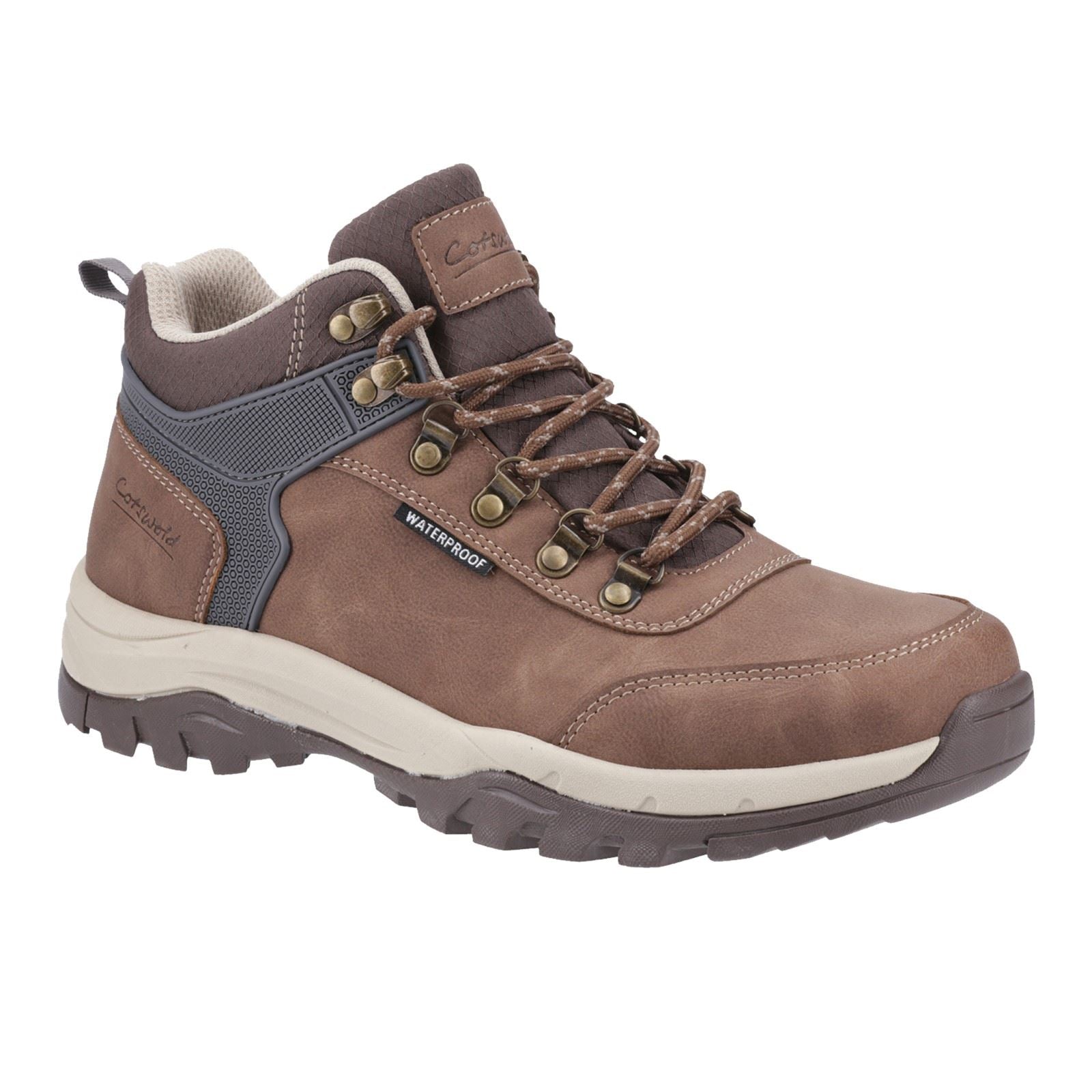 Cotswold Overbury Bottes De Randonnée Pour Hommes En Polyuréthane Marron