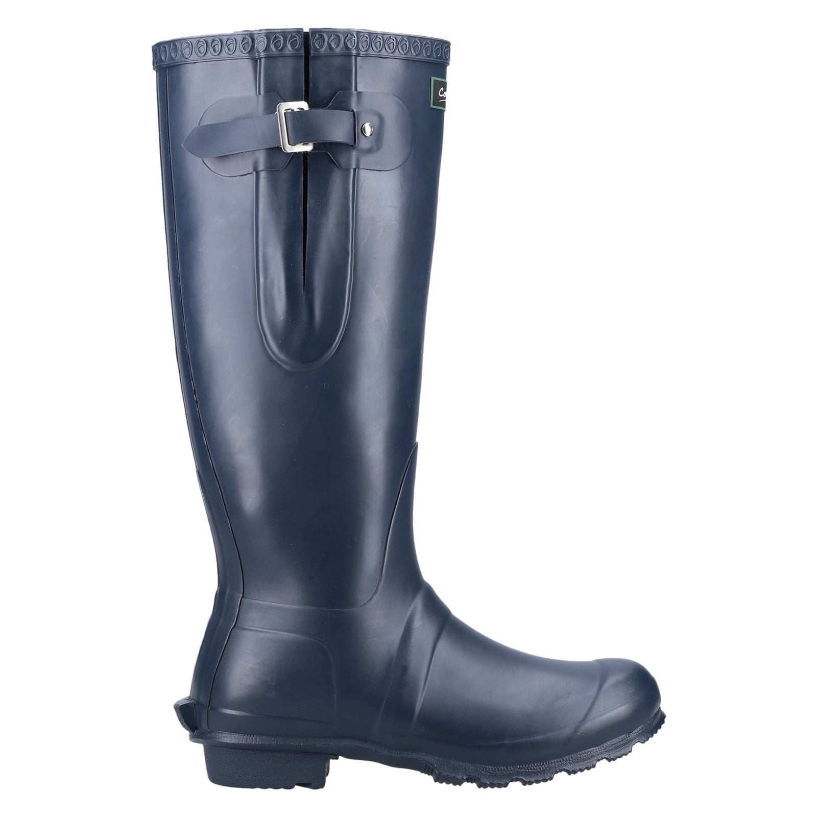 Cotswold Windsor Welly Bottes De Pluie Pour Femmes En Caoutchouc Bleu Marine