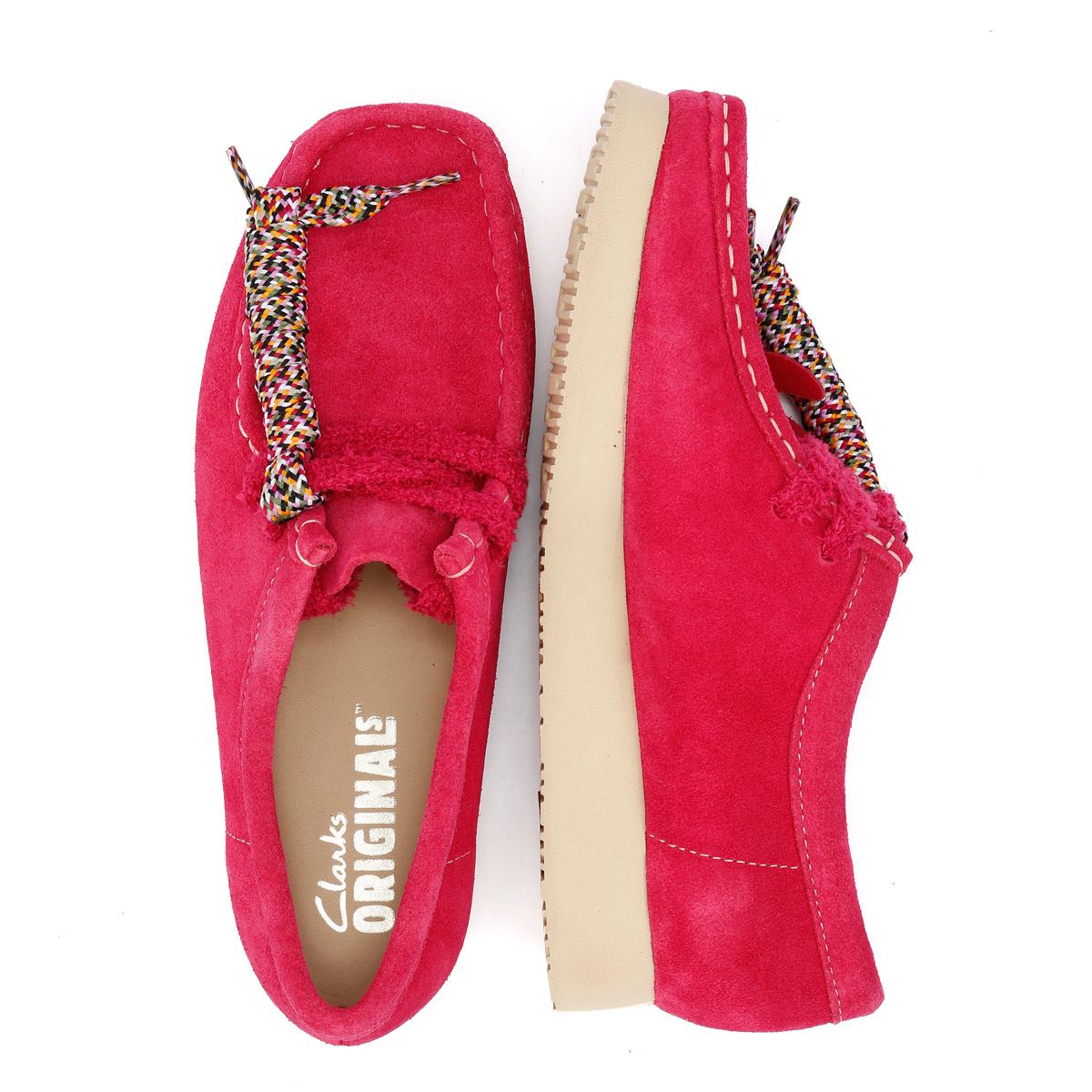 Clarks Originals Wallabee Day Chaussures Roses Pour Femmes En Suède