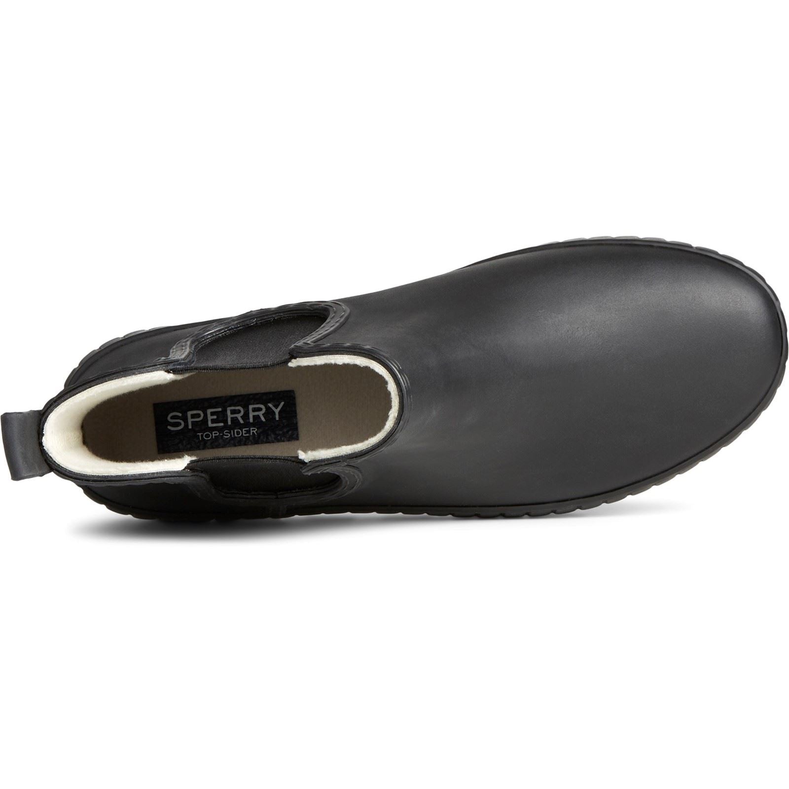 Sperry Torrent Chelsea Bottes Noires En Caoutchouc Pour Femmes