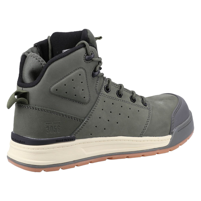 Hard Yakka  Bottes De Sécurité En Cuir Olive Avec Fermeture Éclair En Dentelle Trois Mille Cinquante-Six
