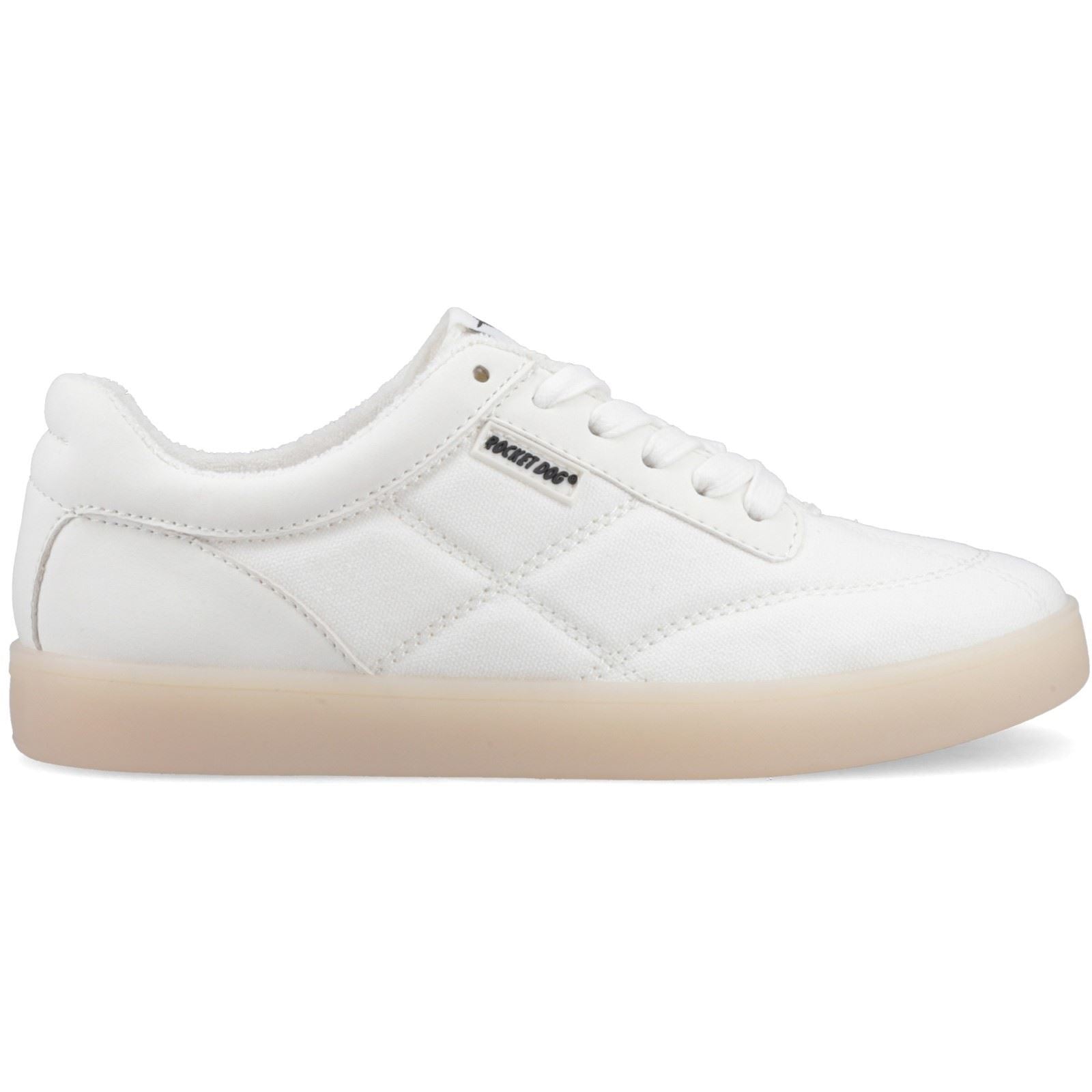 Rocket Dog Kitty Canvas PU Baskets Blanches Pour Femmes En Coton