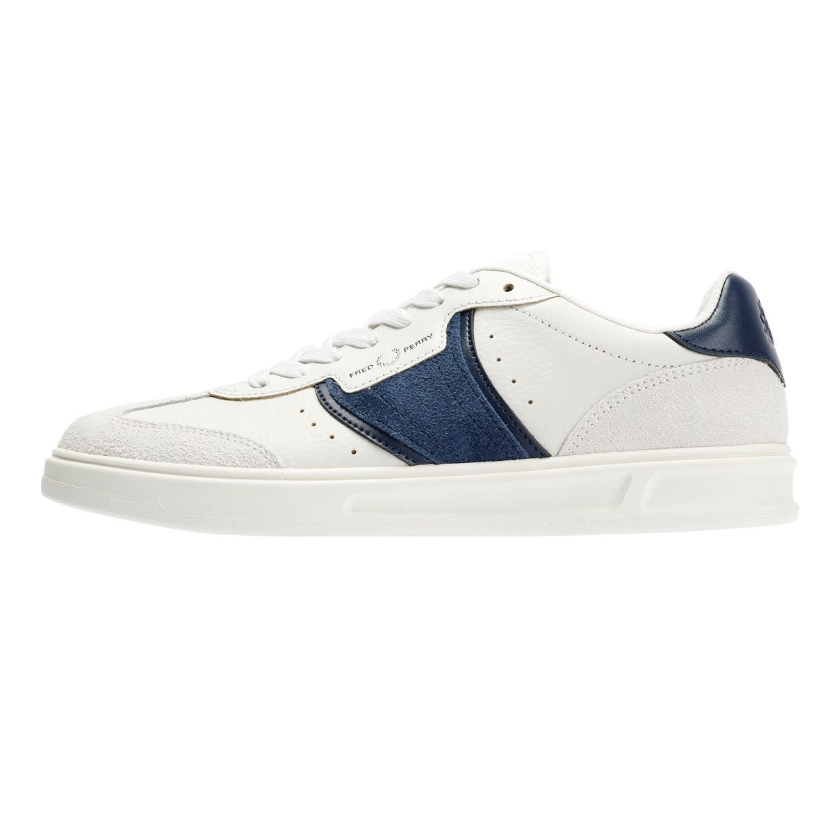 Fred Perry B4 Baskets Blanches En Cuir Pour Hommes