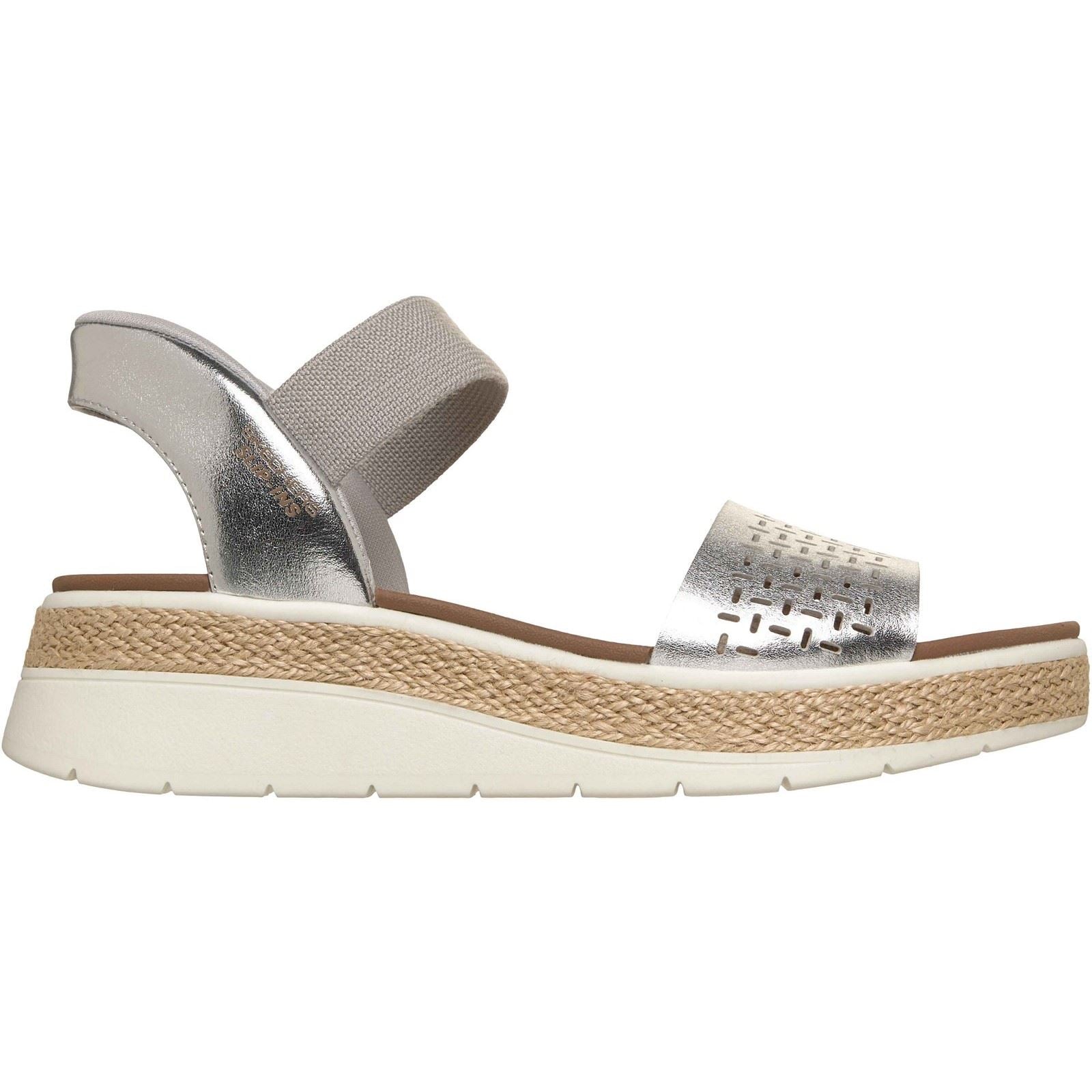 Skechers BOBS Sun Ray Sandales En Argent Pour Femmes
