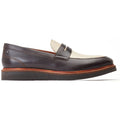 Base London Sid Chaussures Bateau En Cuir Pour Hommes, Marron/Beige