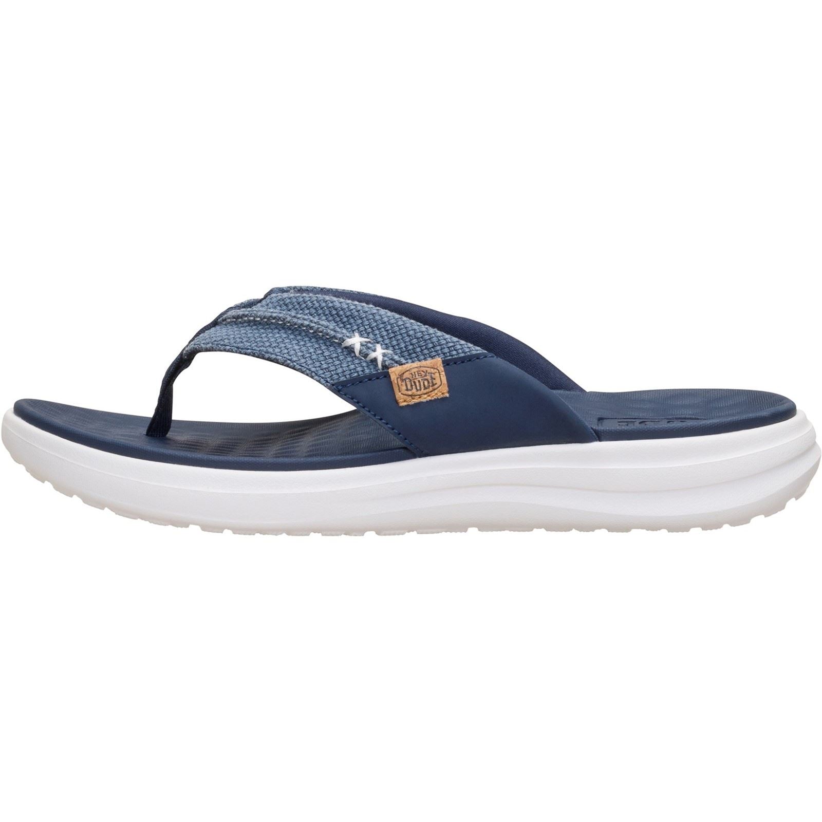 HEYDUDE Finn Flip Sandales Pour Hommes En Polyester Bleu Marine
