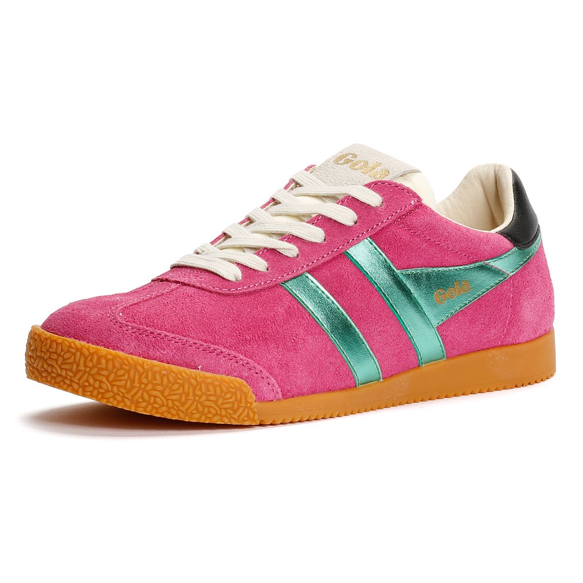Gola Elan Glitz Chaussures De Sport Roses Pour Femmes En Daim