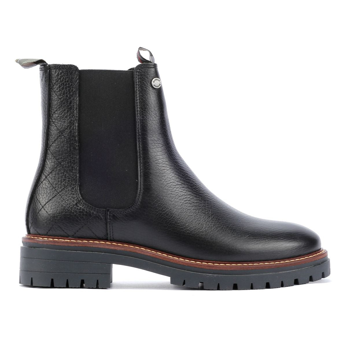 Barbour Evie Bottes Noires En Cuir Pour Femmes