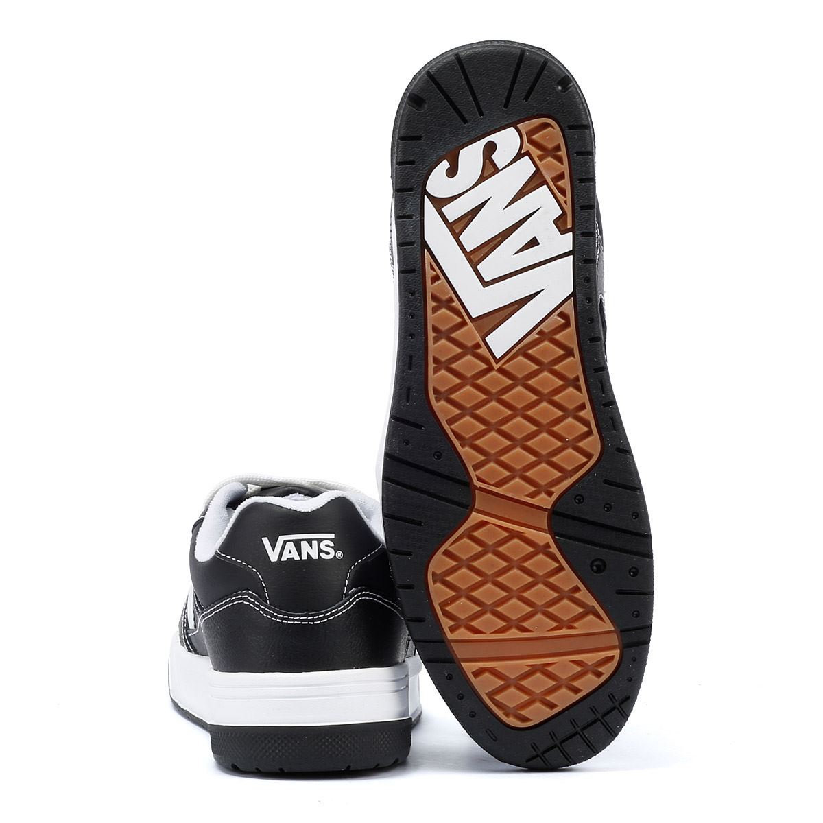 Vans Upland Baskets En Cuir Noir/Blanc