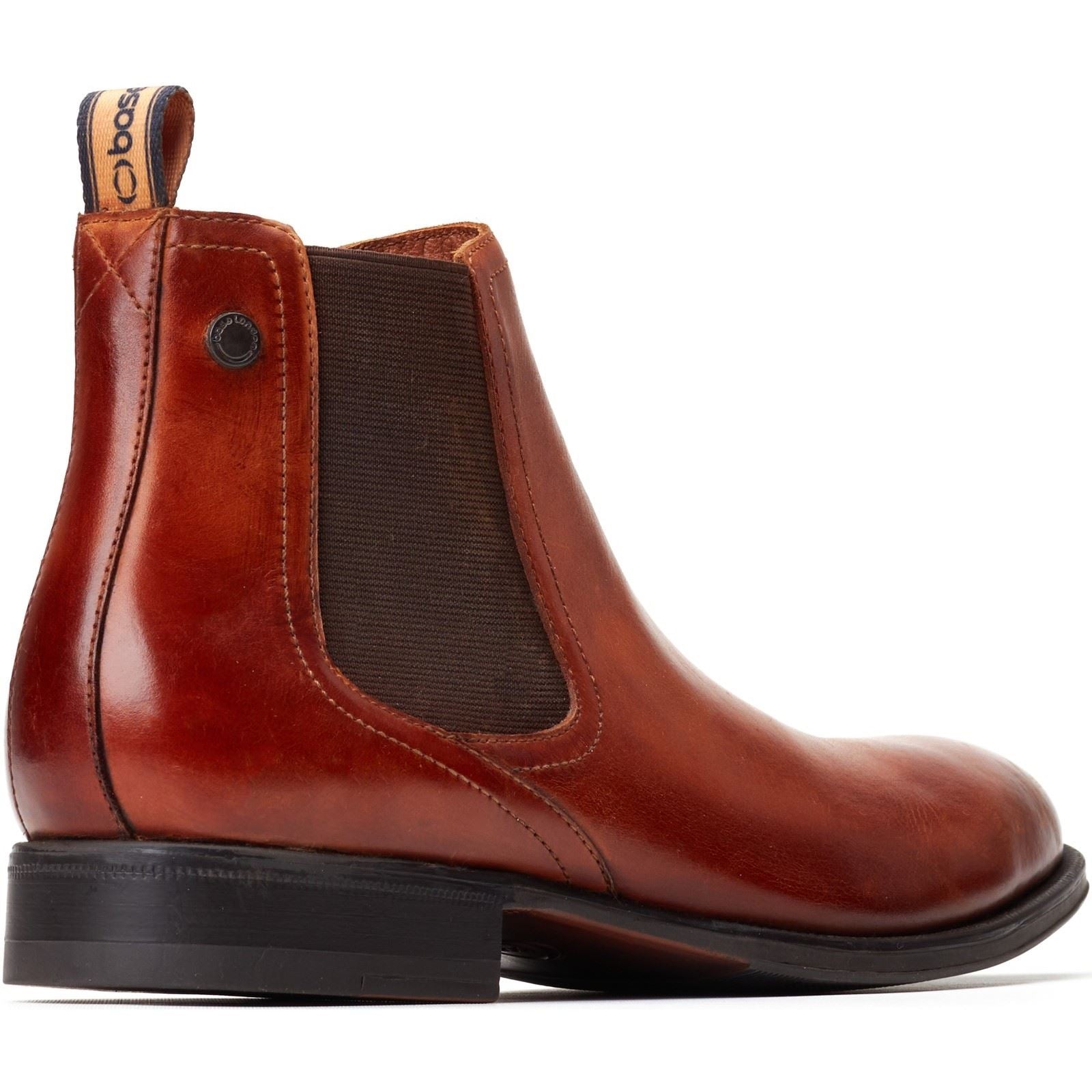 Base London Whittle Bottes En Cuir Pour Hommes En Brun Brûlé