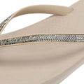 FitFlop Iqushion Ombre Sparkle Tongs Pour Femmes En Caoutchouc Beige