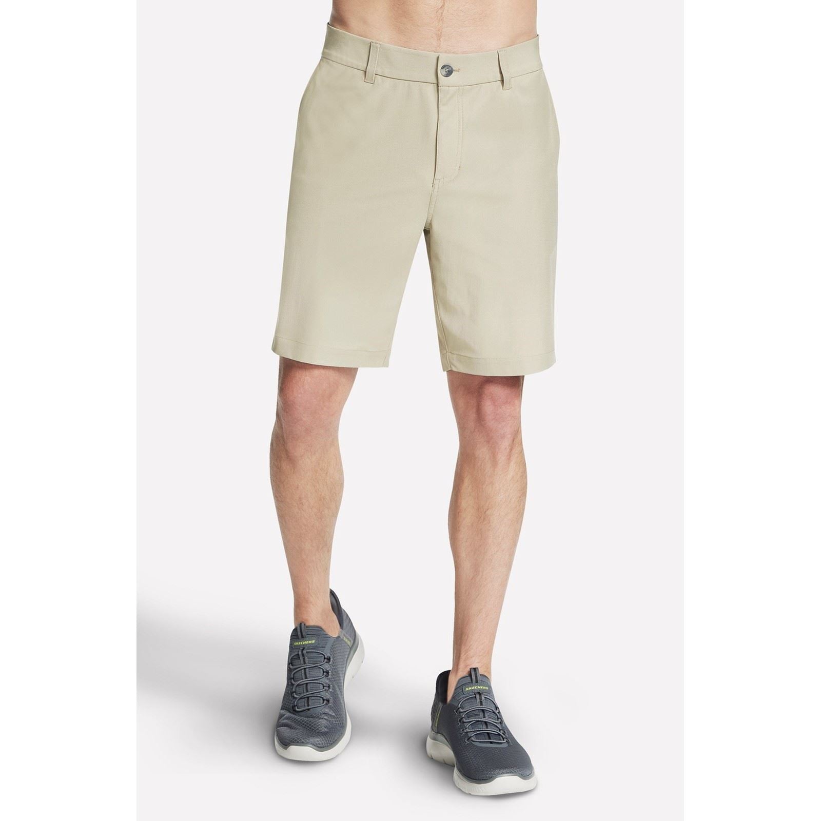 Skechers Premium Everywhere 9 Inch Short Shorts En Polyester Pour Hommes Longueur Genou Naturelle