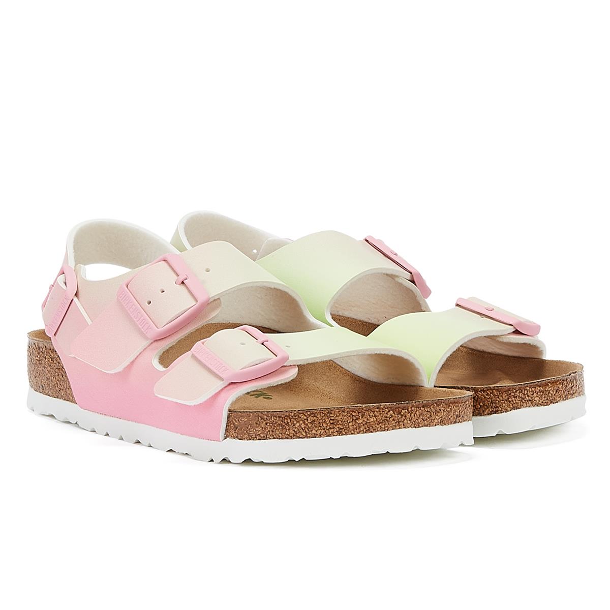 Birkenstock Milano Birko Flor Sport Ombre Sandale rose pour femme