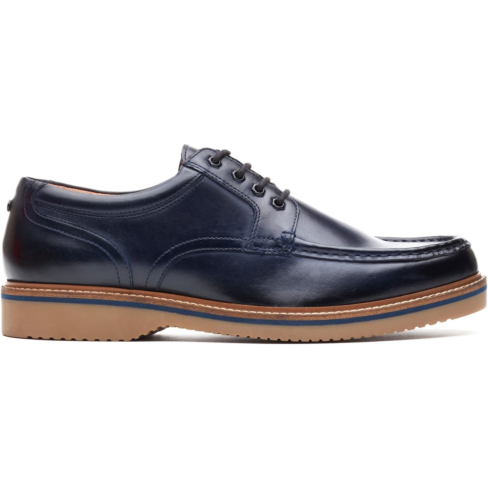 Base London Langdon Chaussures De Bateau Pour Hommes En Cuir Navy