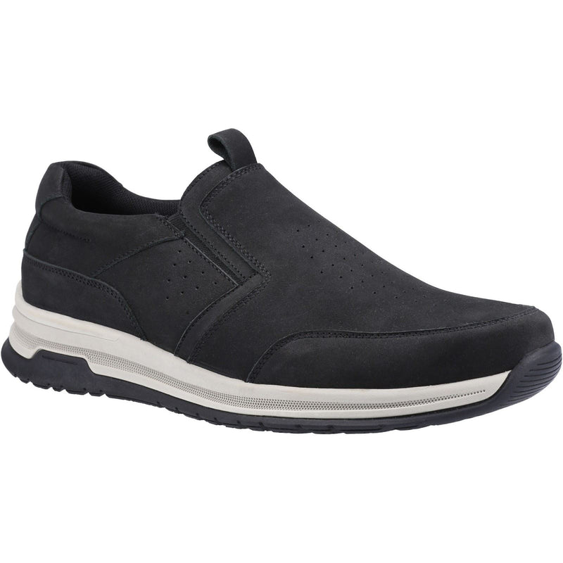 Hush Puppies Cole Mocassins En Nubuck Noir Pour Hommes