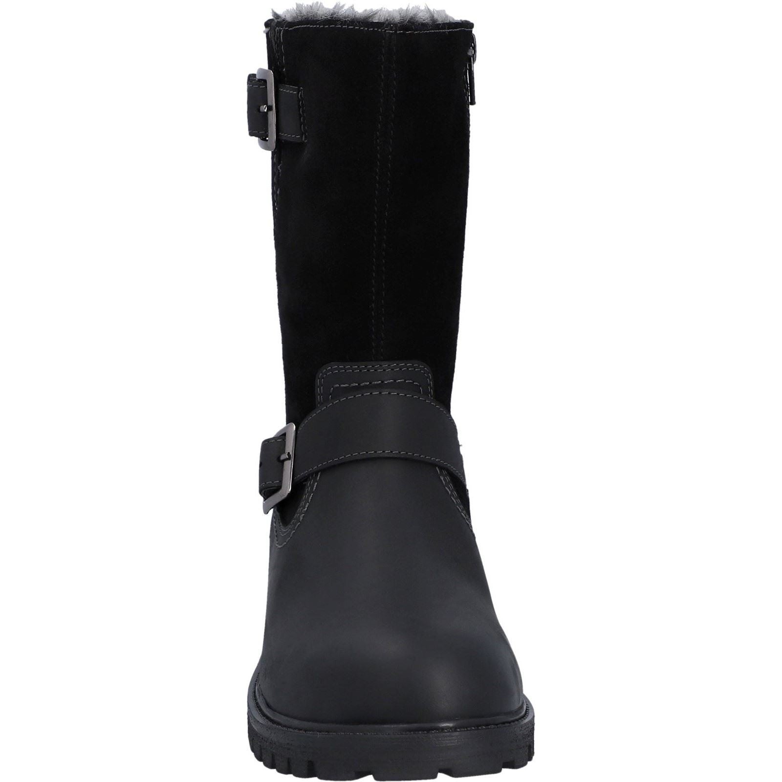 Hunter Ness Bottes Noires En Cuir Pour Femmes