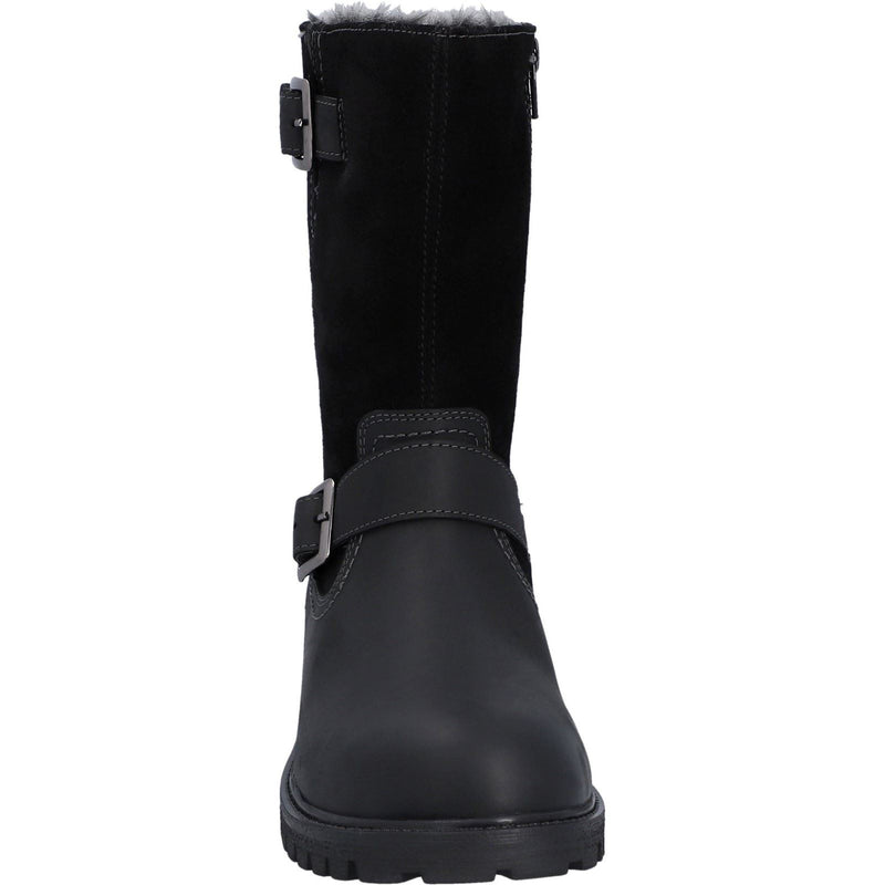 Hunter Ness Bottes Noires En Cuir Pour Femmes