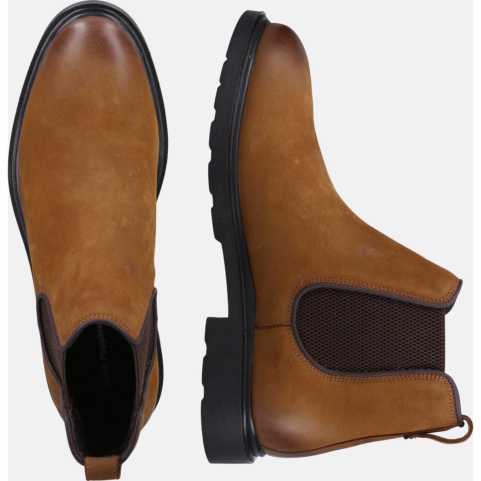 Hush Puppies Preston Chelsea Bottes En Nubuck Beige Pour Homme
