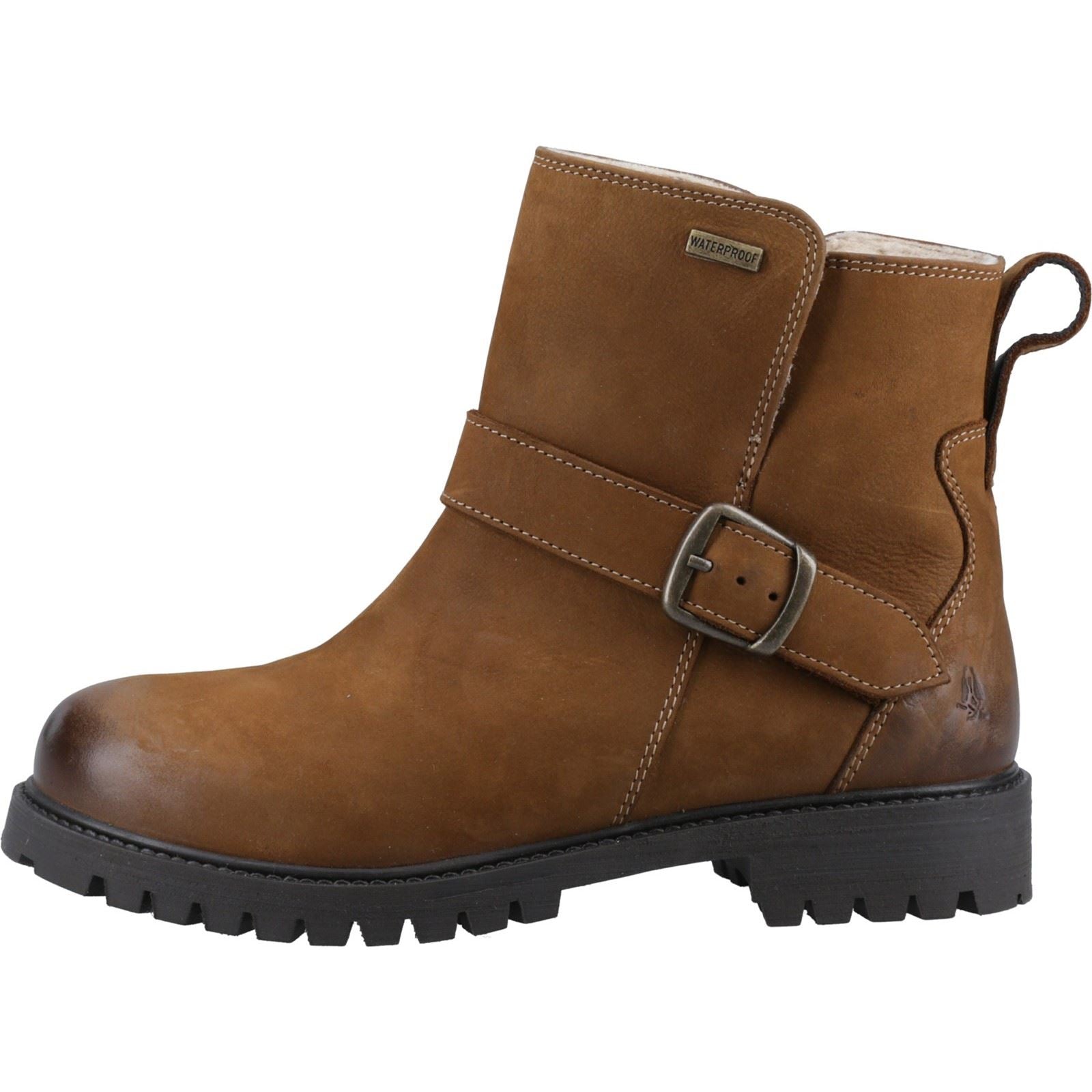 Hush Puppies Wakely Bottes En Cuir Pour Femmes Couleur Tan