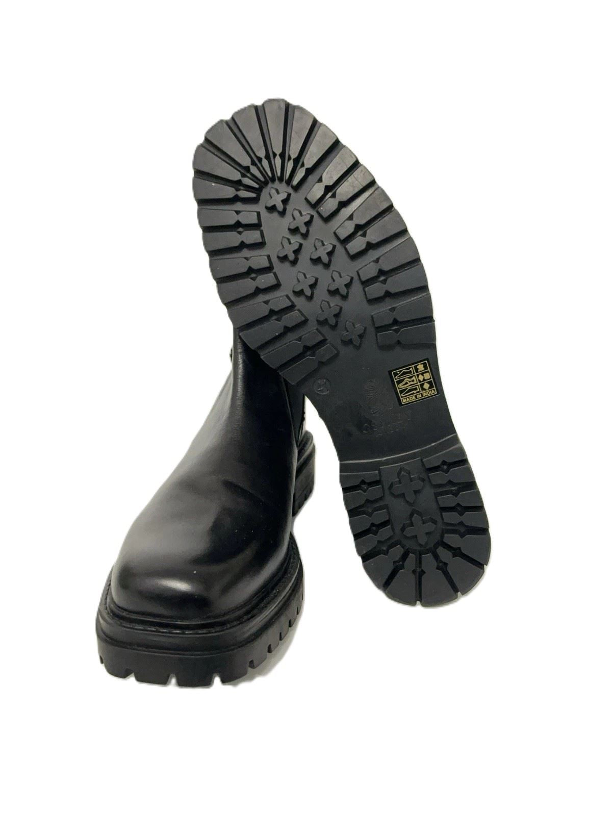 Osprey London The Guildford Chelsea Bottes Noires En Cuir Pour Femmes