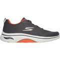 Skechers Go Walk Arch Fit 2.0 Idyllic Sneakers En Toile Pour Hommes, Couleur Charbon/Orange