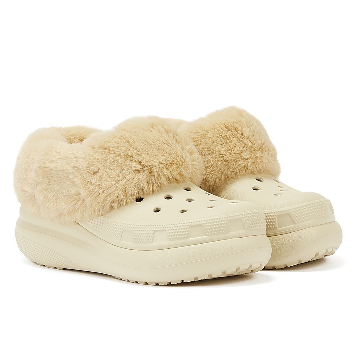 Crocs Sabot Confort Beige "Furever Crush Clog Bone" Pour Femmes