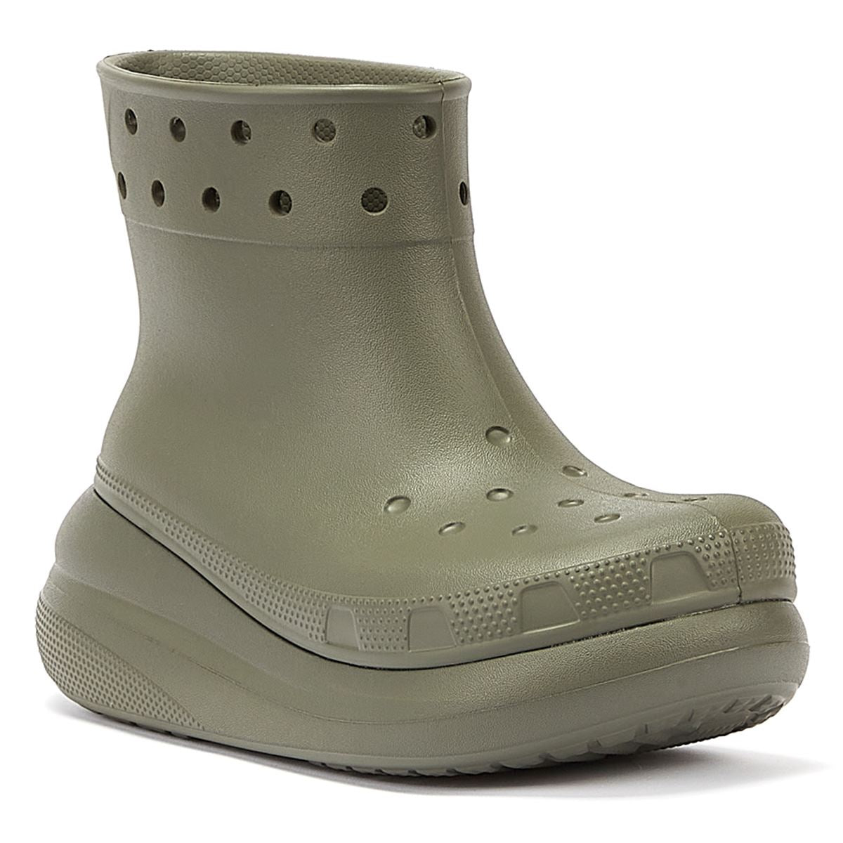 Crocs Bottes Classiques Pour Femmes En Cuir D'olive