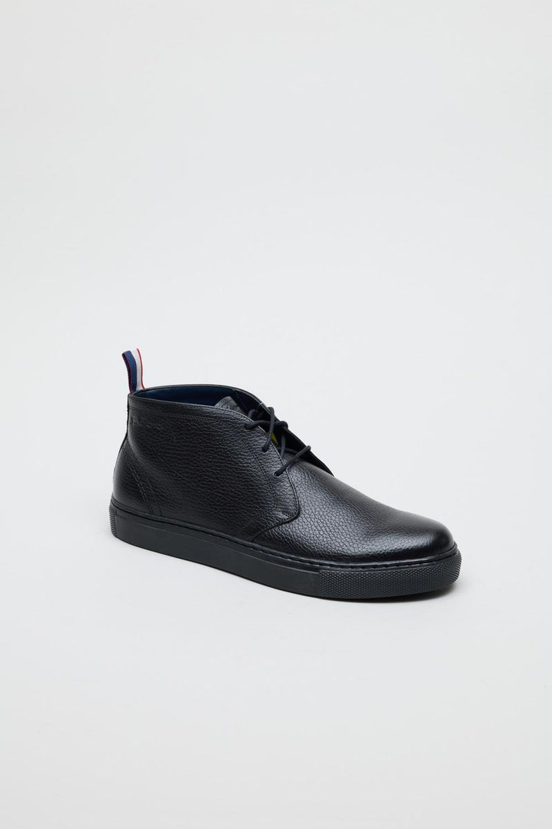 Ben Sherman Parka Bottes Noires En Cuir Pour Hommes