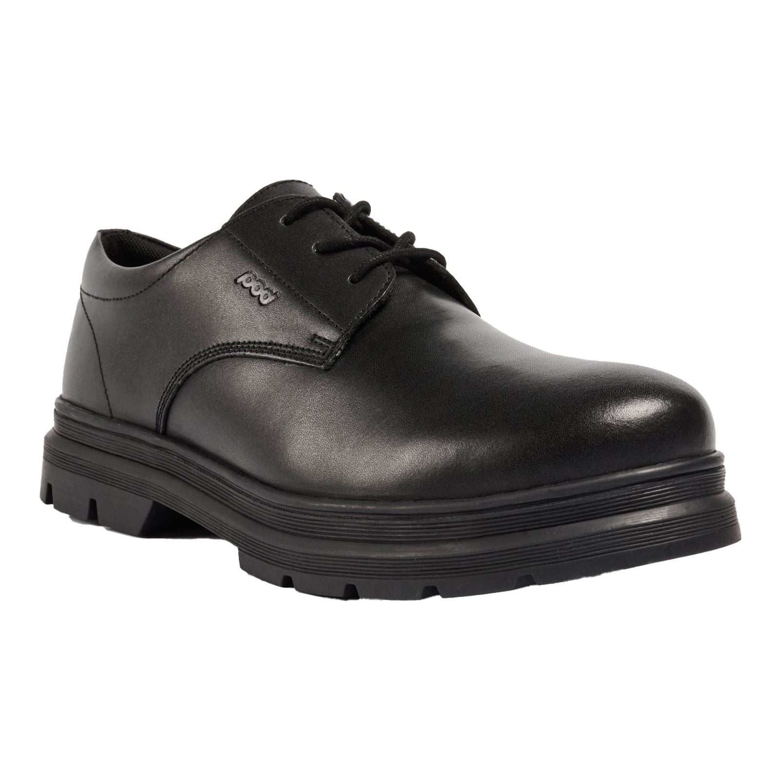 Pod Irene Chaussures Plates Noires Pour Filles En Similicuir