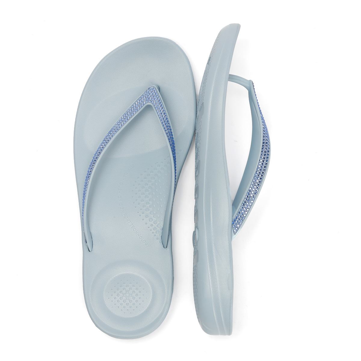 FitFlop Iqushion Sparkle Tongs Bleues Pour Femmes