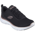 Skechers Flex Appeal 5.0 Uptake Sneakers Pour Femmes En Textile Noir/Or Rose
