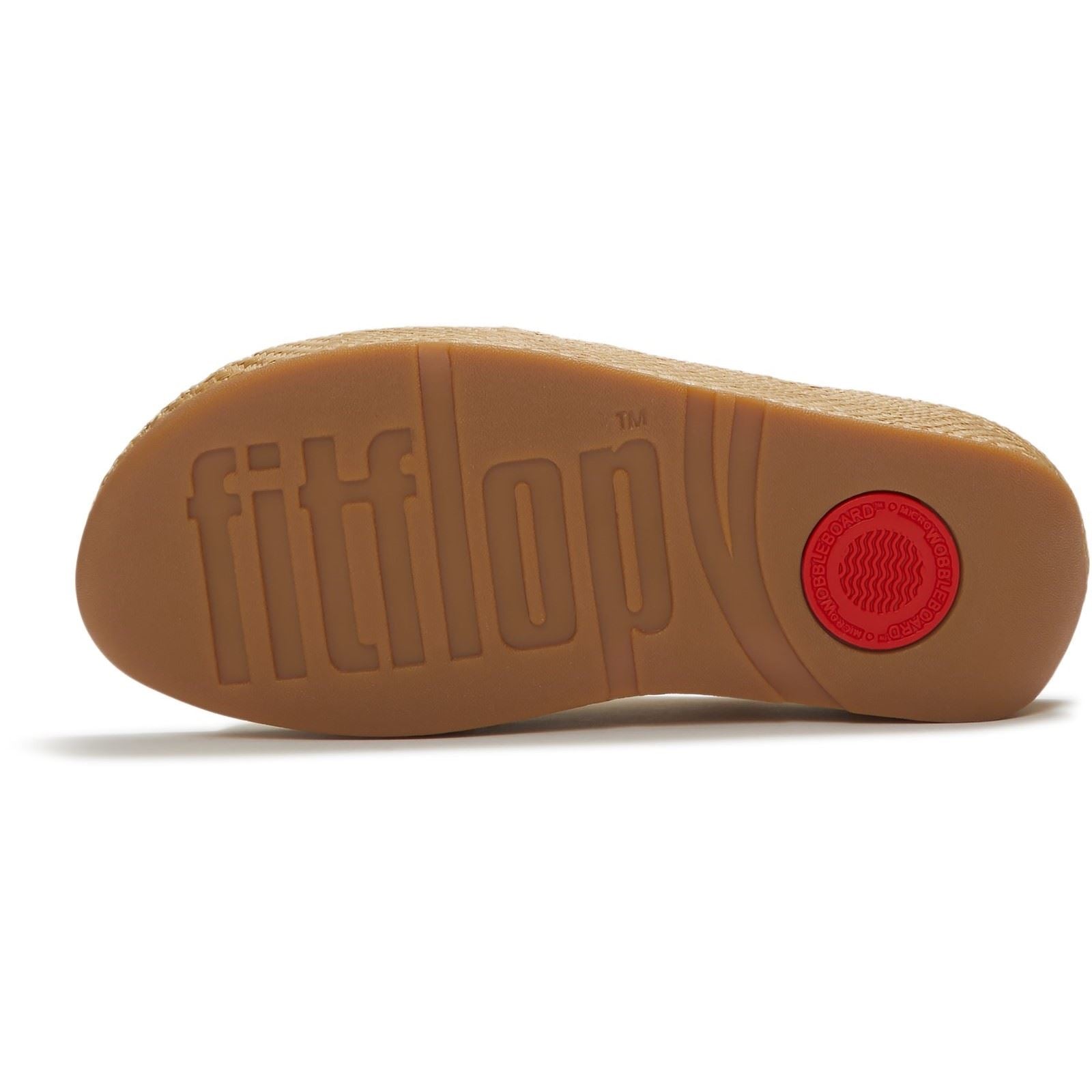 Fitflop Lulu Lux Graphic-Weave Sandales Cappuccino Pour Femmes En Suède