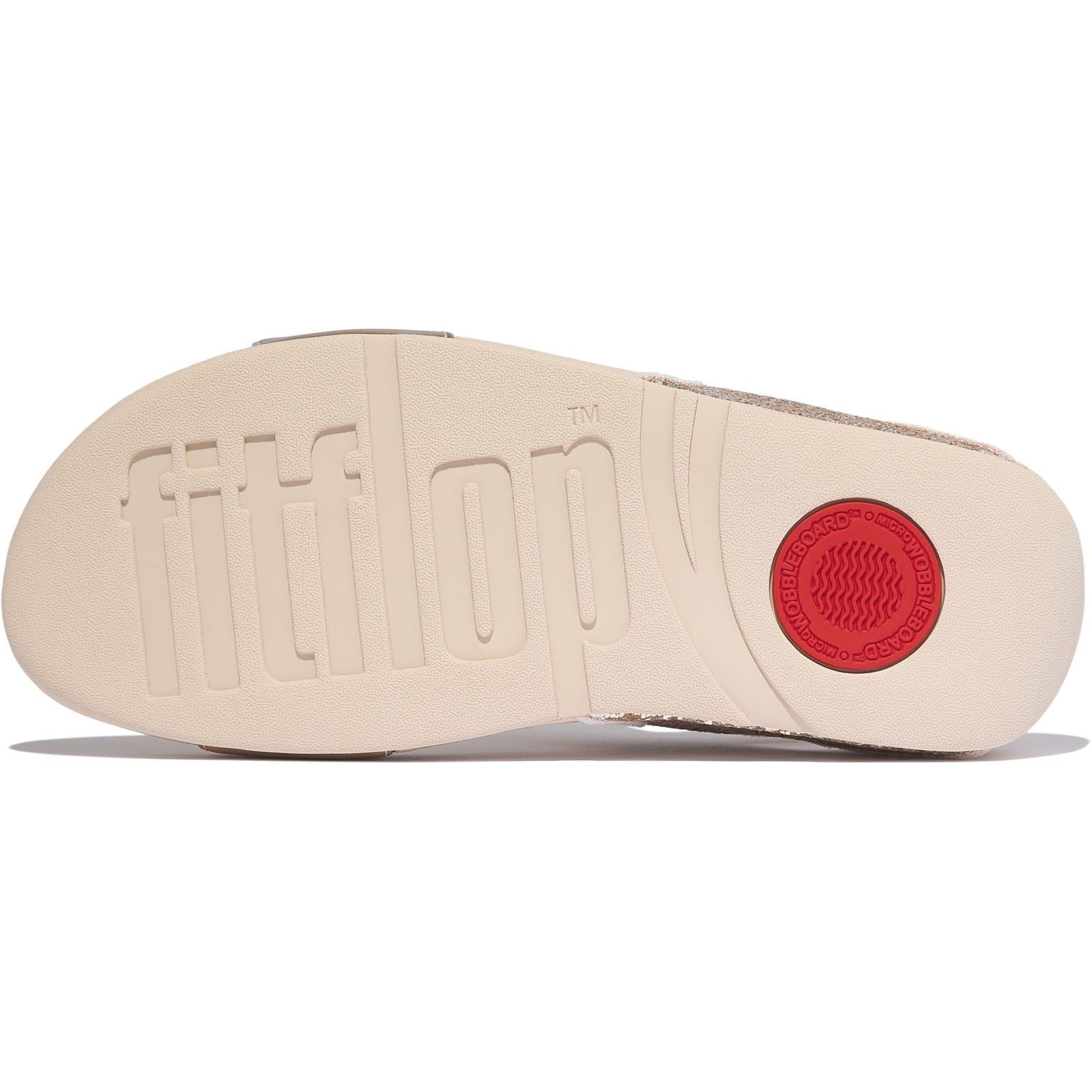 Fitflop Lulu 2 Bar Glitter Sandales En Polyuréthane Femmes Platino/Argent