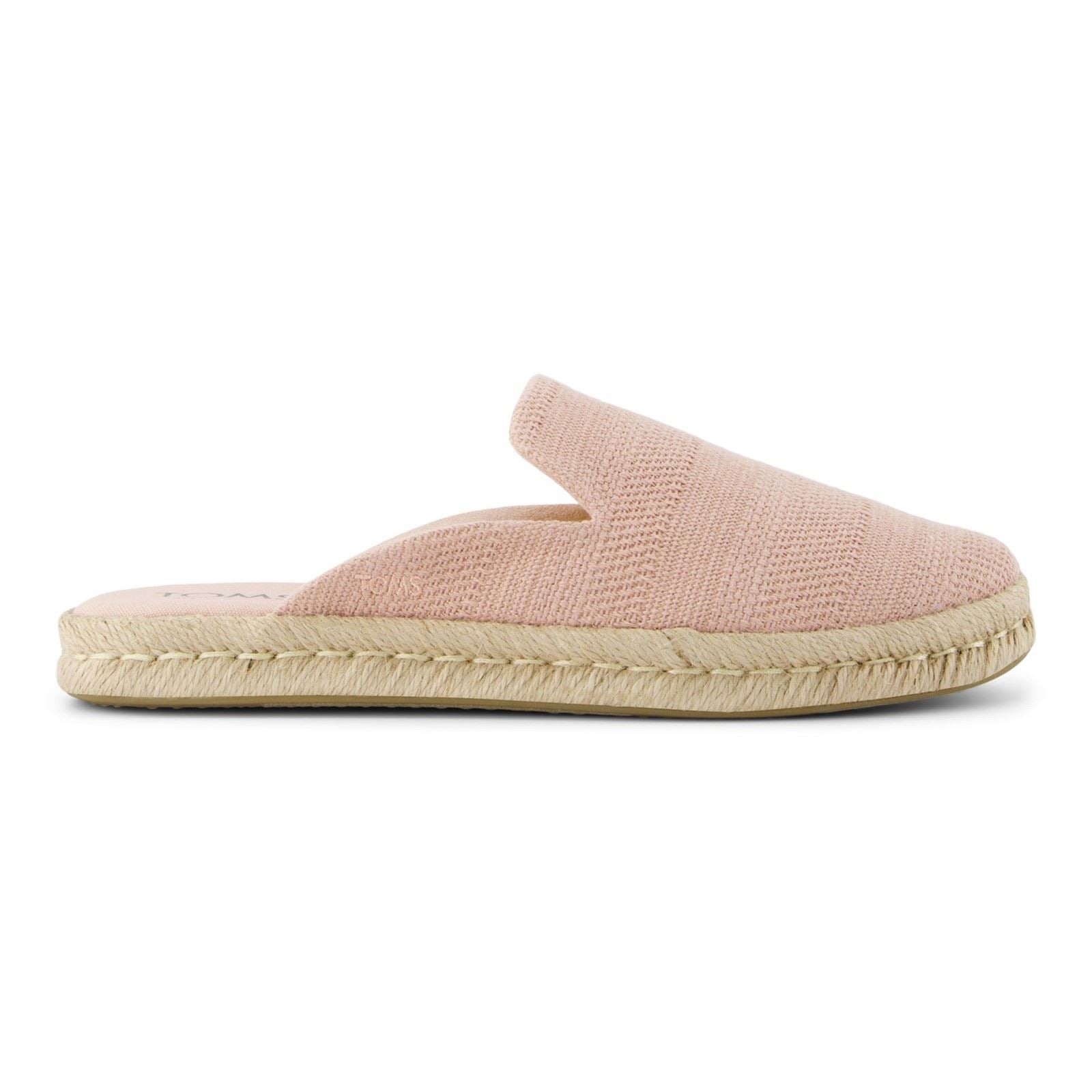 TOMS Santiago Mule Chaussons Femme Rose Pâle En Textile