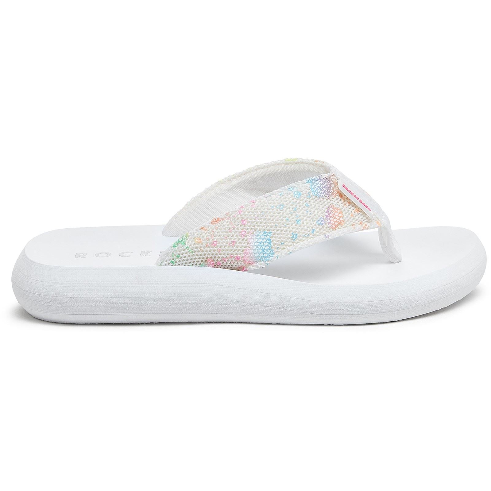 Rocket Dog Spotlight Barker Sandales Blanches En Tissu Pour Femmes