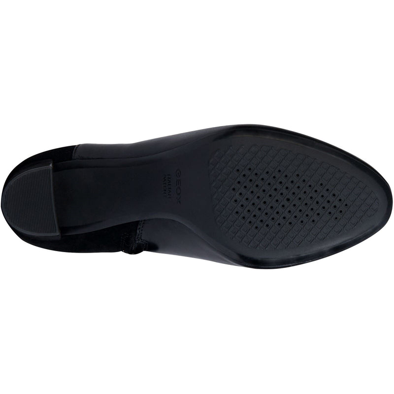 Geox D PHEBY Talons Hauts En Cuir Nappa Pour Femme, Couleur Noire