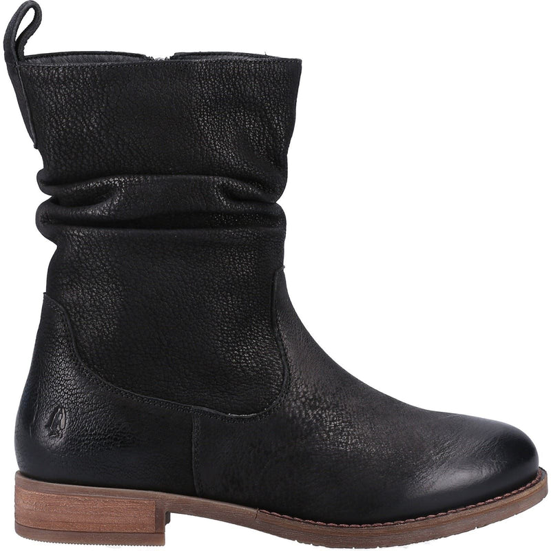 Hush Puppies Emilia Bottes Noires En Cuir Pour Femmes