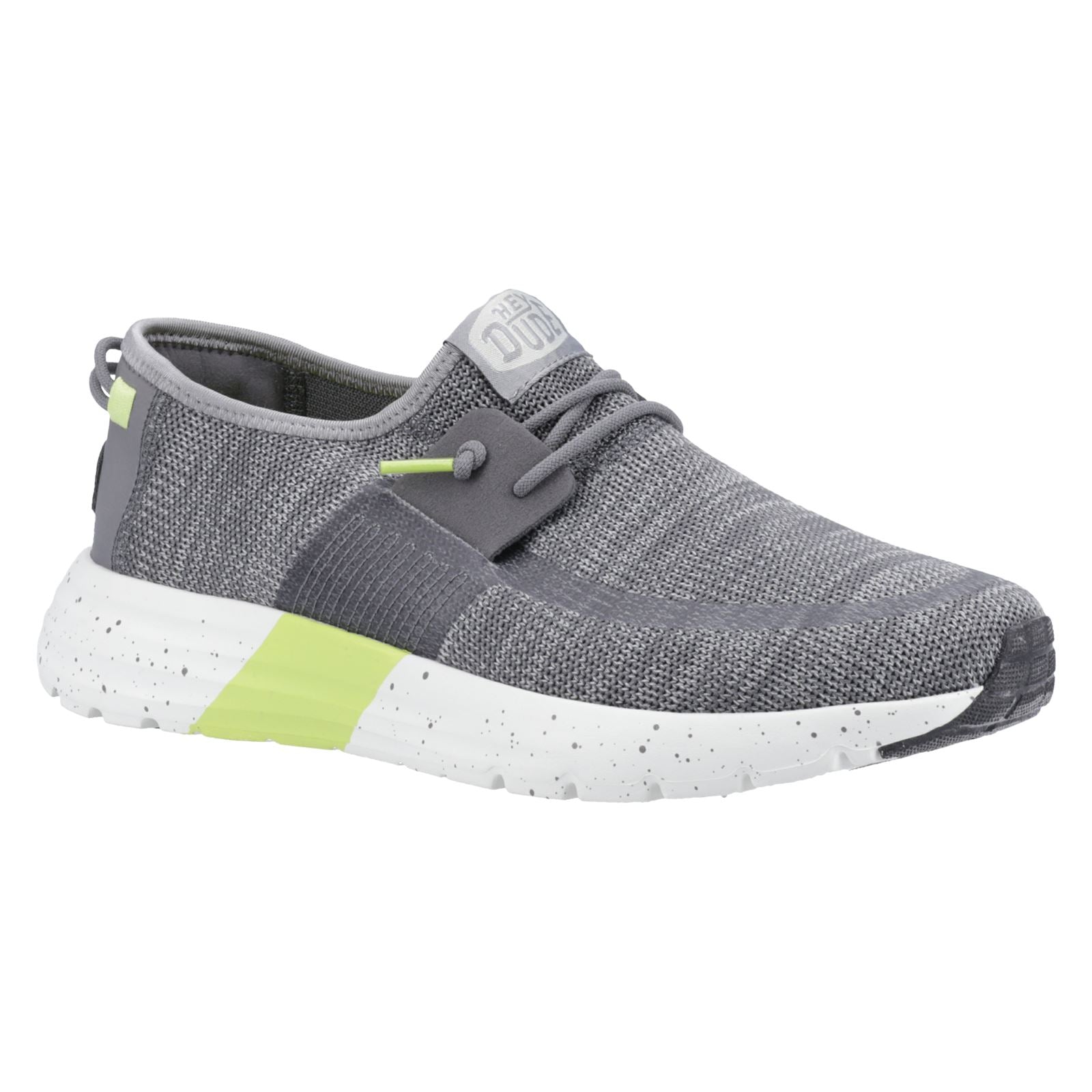 HEYDUDE Sirocco Sport Mode Baskets Pour Hommes Gris Chiné/Charbon