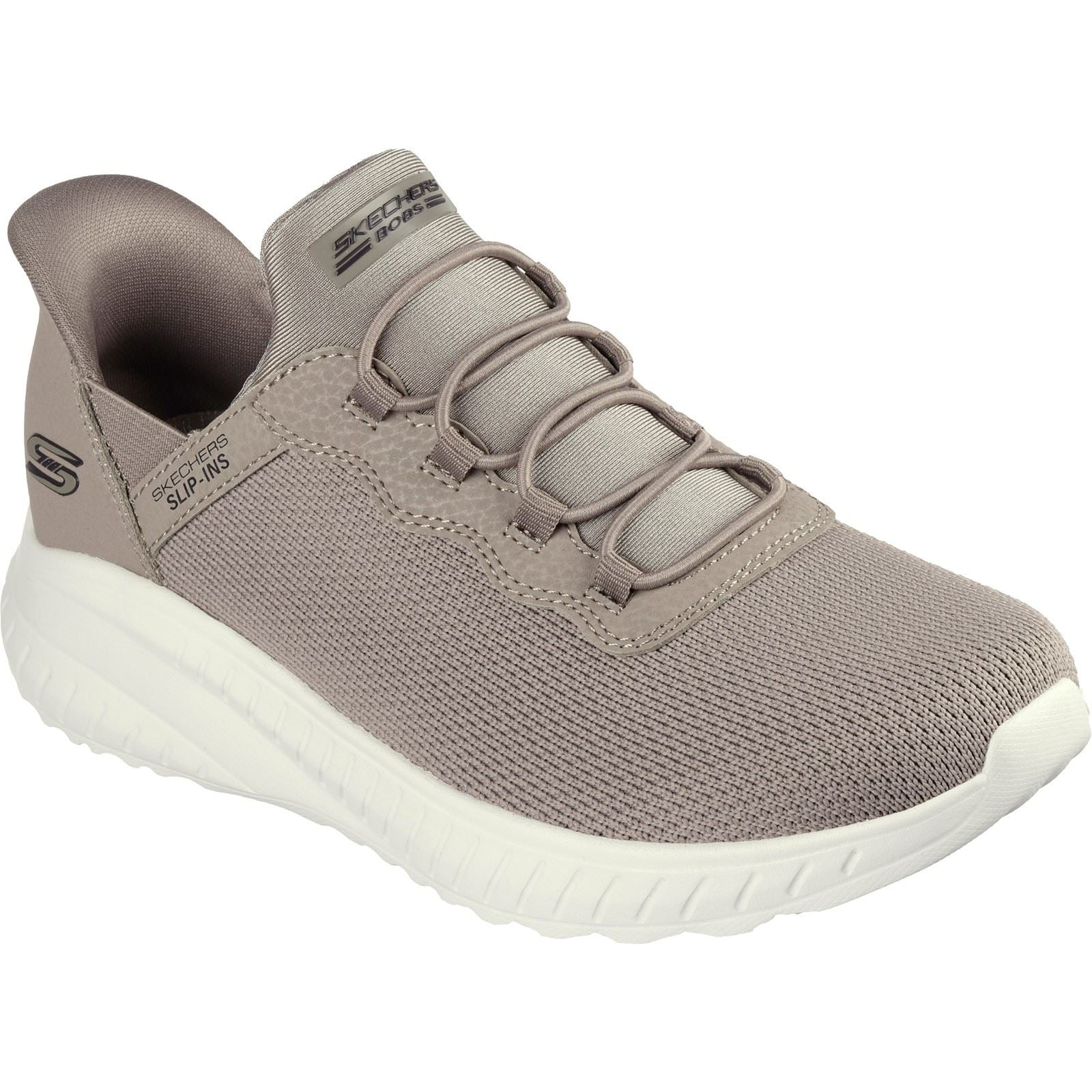 Skechers BOBS Sport Squad Chaos Baskets Pour Femmes En Textile Taupe