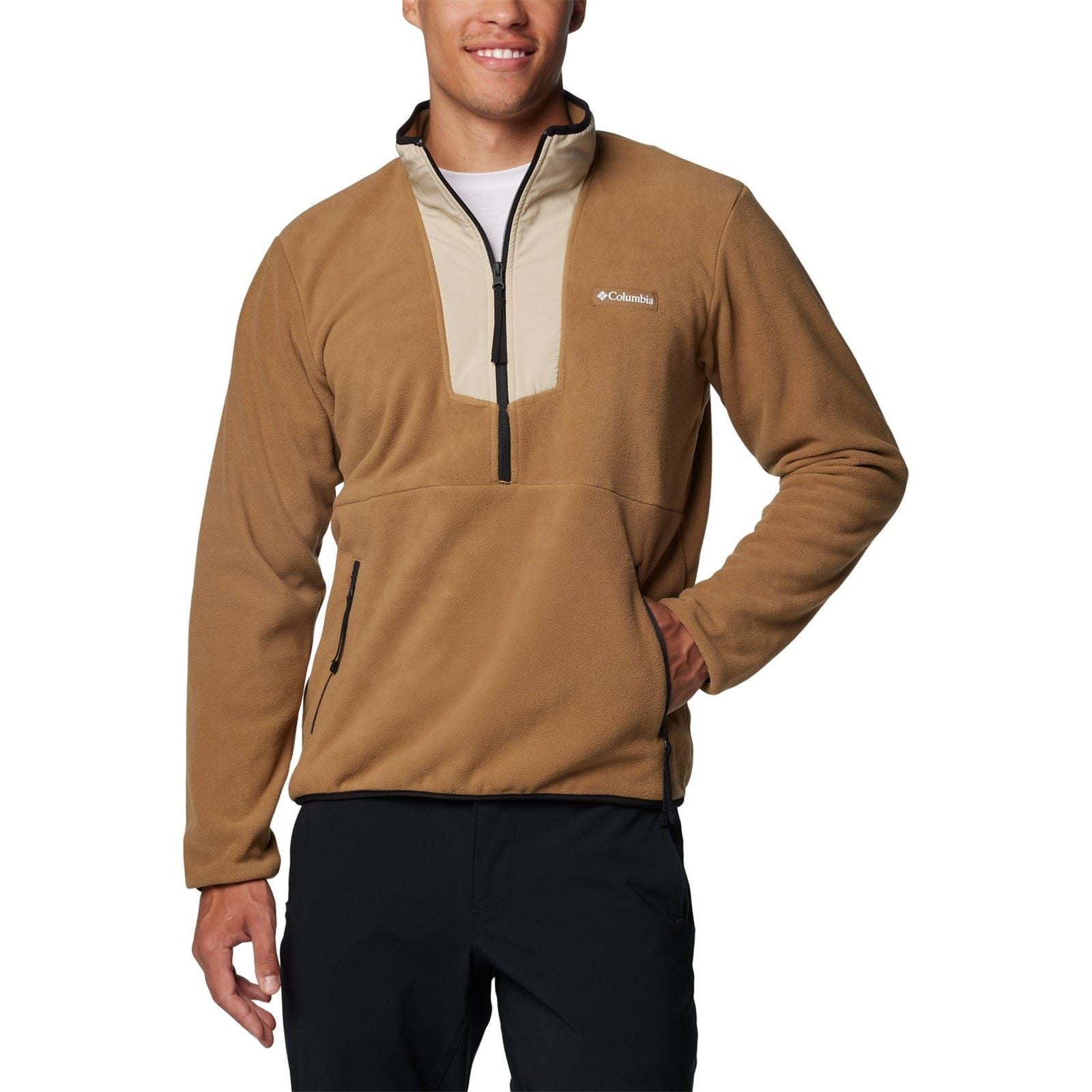Columbia Sequoia Grove Half Zip Fleece Pulls À Col Zippé Marron En Polyester Pour Homme