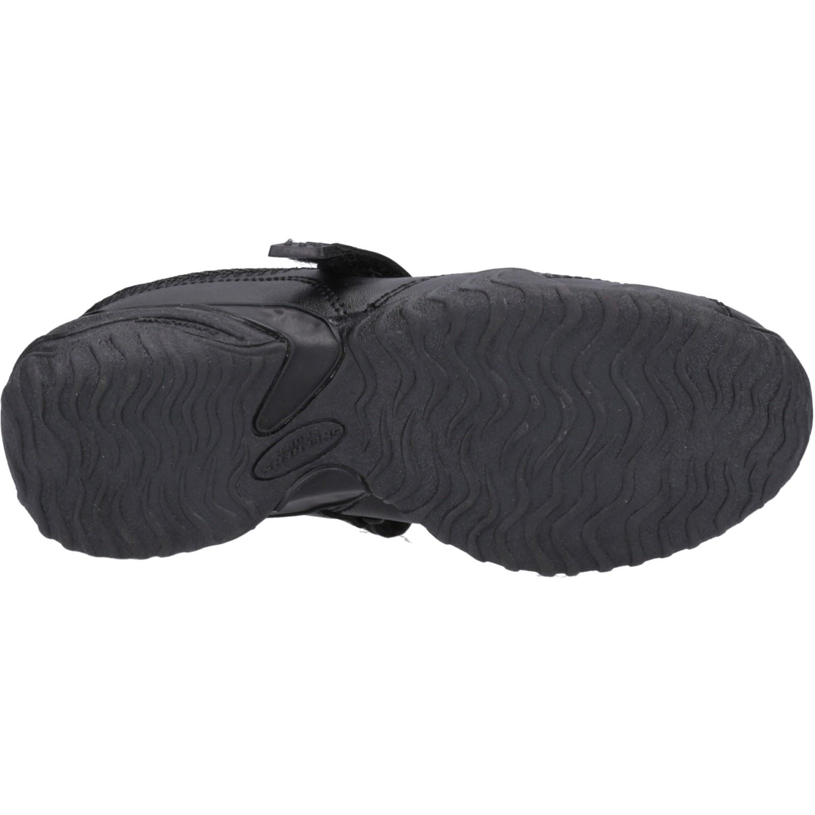 Skechers Velocity Pouty Chaussures Noires Pour Filles En Cuir