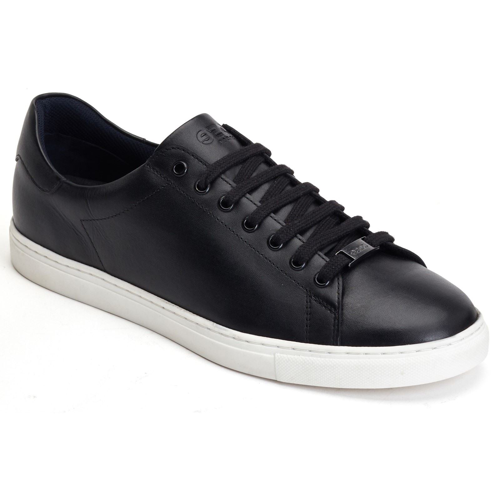 Base London Tucker Baskets Noires En Cuir Pour Hommes