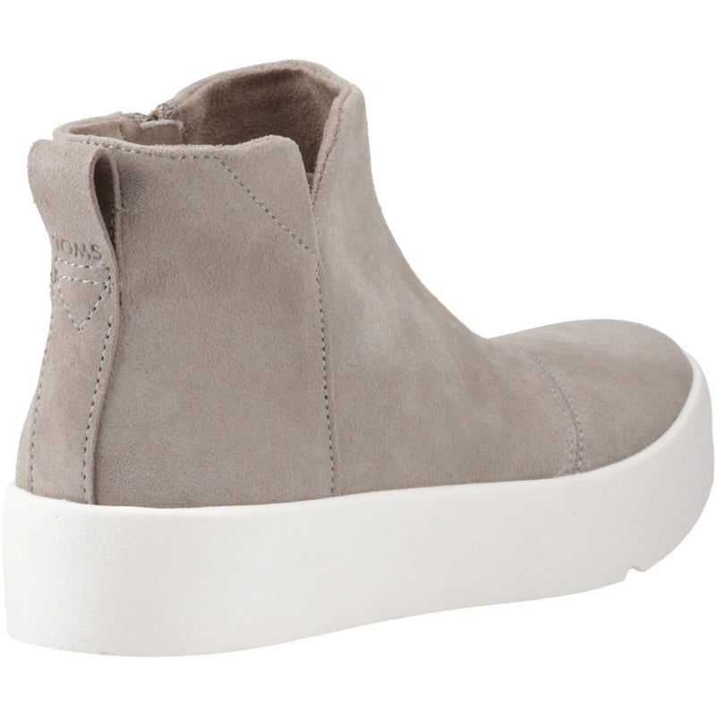 TOMS Verona Mid Bottes En Cuir Taupe Pour Femmes