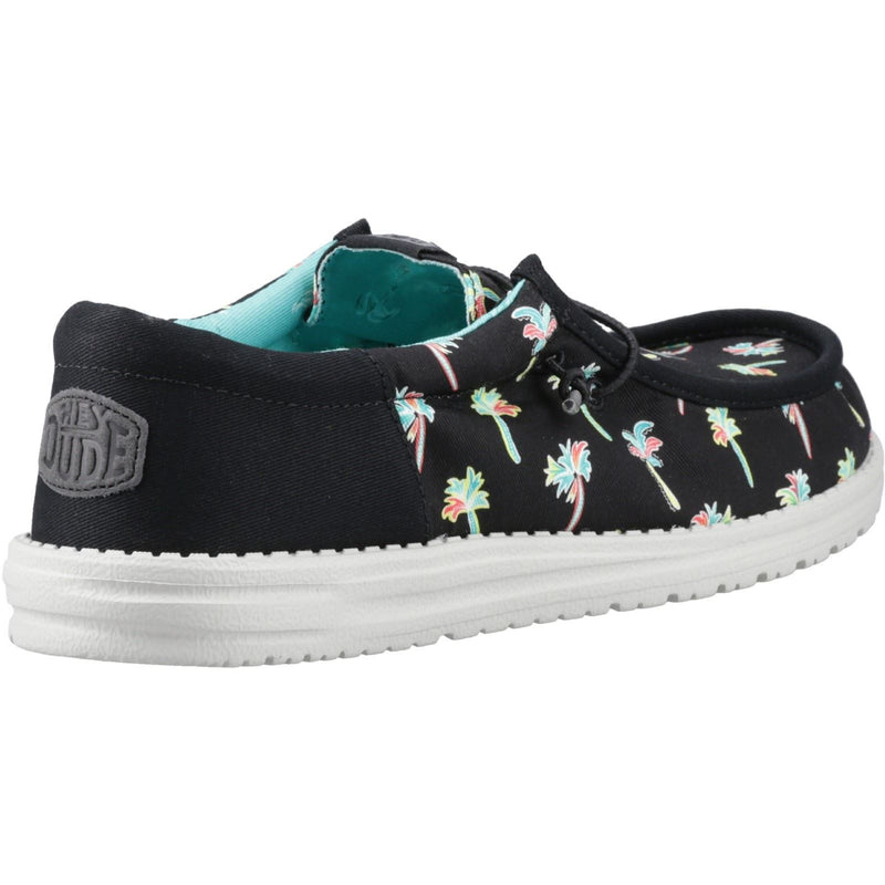 HEYDUDE Wally Funk Party Palm Chaussures Mocassins Homme En Coton Noir/Multicolore