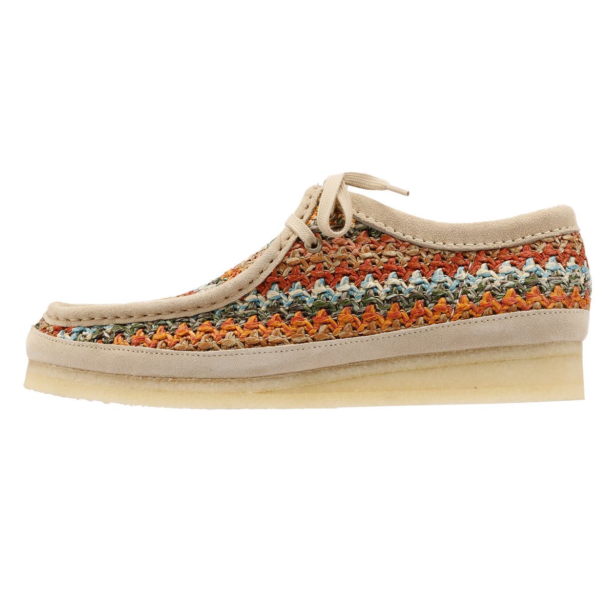Clarks Originals Wallabee Raffia Chaussures À Lacets Multicolores Pour Homme