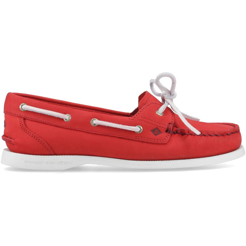 Sperry Authentic Original 1 Eye Chaussures Bateau Rouges En Cuir Pour Femmes