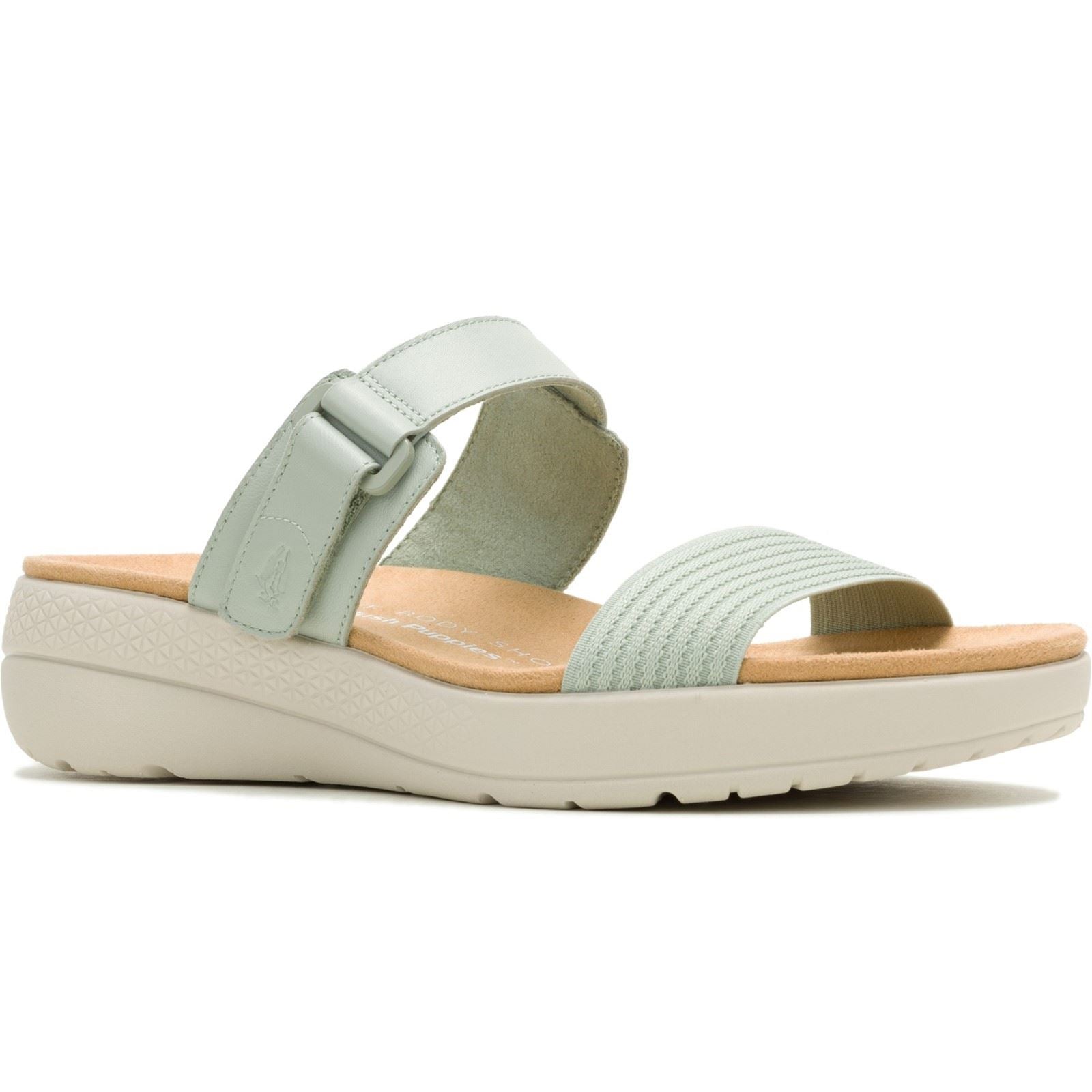 Hush Puppies Breathe Gore Sandales Sage En Cuir Pour Femmes