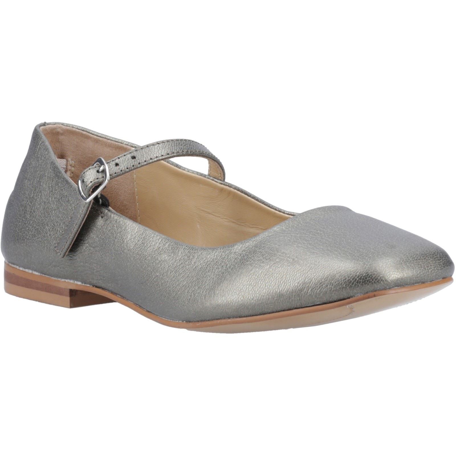 Hush Puppies Pasha Chaussures Pour Femmes En Cuir Couleur Étain