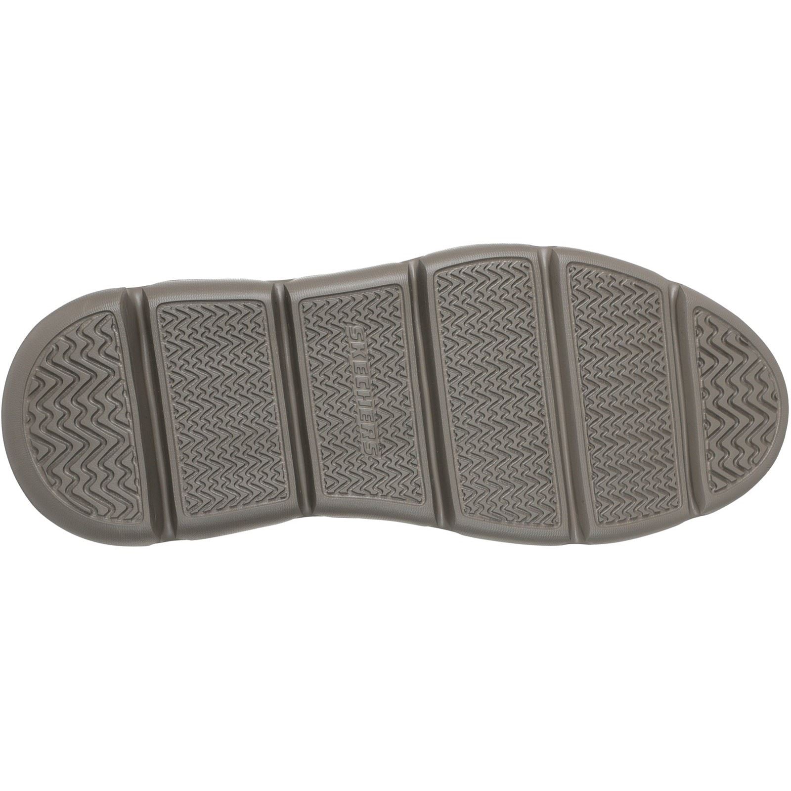 Skechers Garza Duran Chaussures À Lacets Pour Hommes En Cuir Marron Foncé